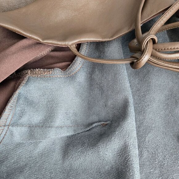 Kirious womens size large brown faux leather open back criss cross crop top - Picture 8 of 9